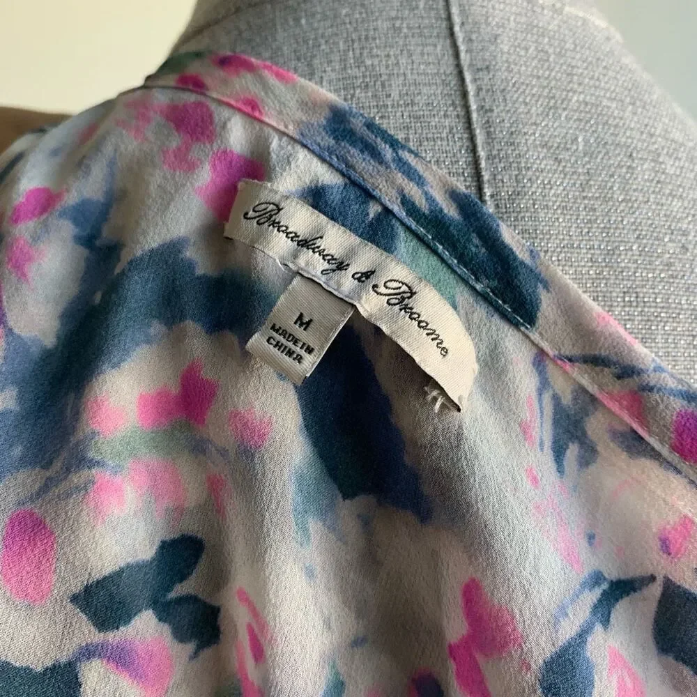 LAST CHANCE‎ Madewell Broadway & Broome Silk Sheer Printed Top